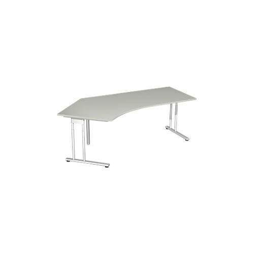 Winkelschreibtisch 135° PALENQUE, C-fuss, Winkel links, B 2165 x T 800/1130 x H 680-820 mm,