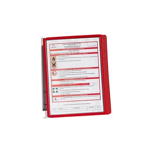 Vario Wall 5 Wandhalter-SET ink. Sichttafeln, rot