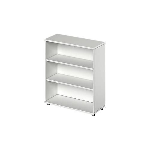 Schäfer Shop Genius Regal TETRIS WOOD, 3 OH, Höhe inkl. Gleiter, B 1000 mm, lichtgrau