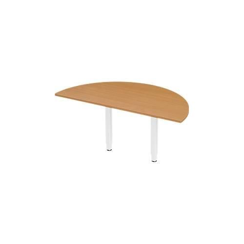 Schäfer Shop Select Ansatztisch PLANOVA ERGOSTYLE, 1/2 Kreis, Buche-Dekor/weiß
