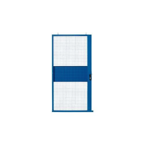 Schiebetür, für Gittertrennwandsystem, B 1110 x H 2110 mm, blau