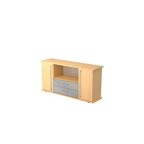 Sideboard mit 2 Schubladen, Ahorn