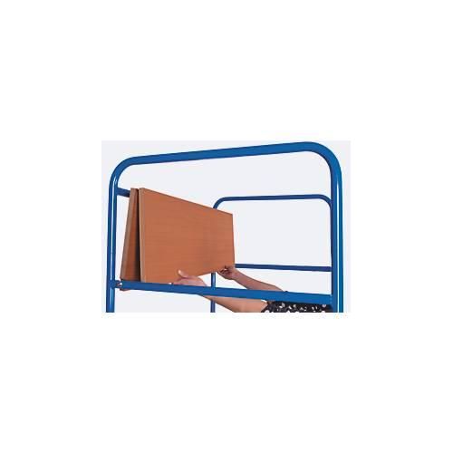 Etagenwagen, Stahl/MDF-Platte, Enzianblau/Buche-Dekor, 4 Etagen, 1175 x 800 mm, EasySTOP, bis 500 kg