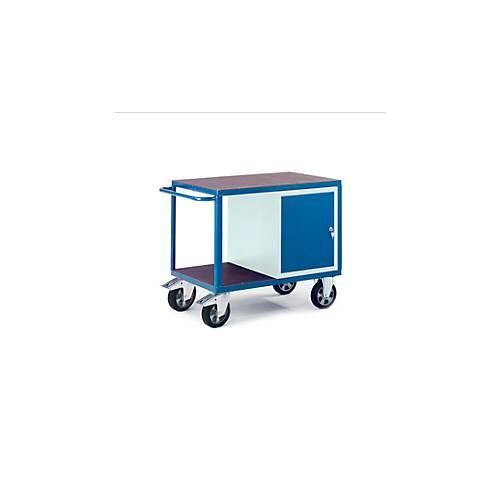 Schwerlast-Werkstattwagen mit Stahlschrank, 1000 x 700 mm, Tragkraft 1000 kg