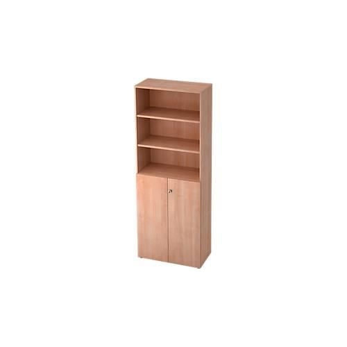 Regalschrank TOPAS LINE, 3 OH Regal/3 OH Türen, Nussbaum/Nussbaum