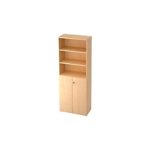Regalschrank TOPAS LINE, 3 OH Regal/3 OH Türen, Ahorn/Ahorn