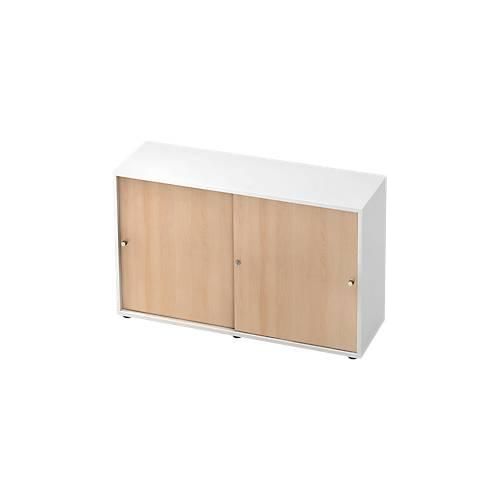 Schiebetürenschrank TOPAS LINE, 2 OH, weiß/Eiche