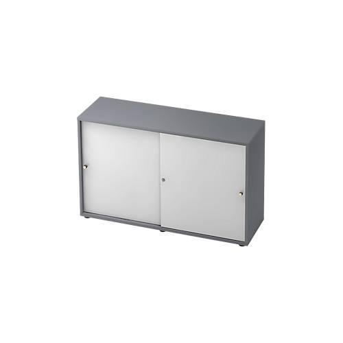 Schiebetürenschrank TOPAS LINE, 2 OH, graphit/weiß
