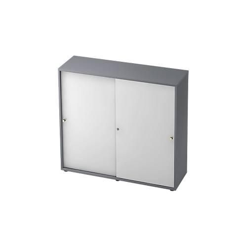 Schiebetürenschrank TOPAS LINE, 3 OH, graphit/weiß