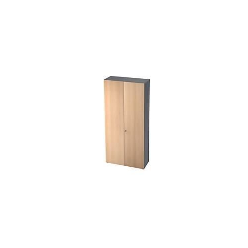 Aktenschrank TOPAS LINE, 6 Ordnerhöhen, B 1000 mm, graphit/Eiche