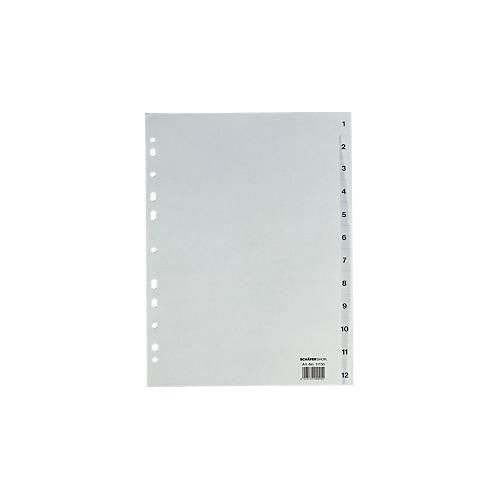 Schäfer Shop Select Recycling-Register DIN A4, Zahlen 1-12, einzeln