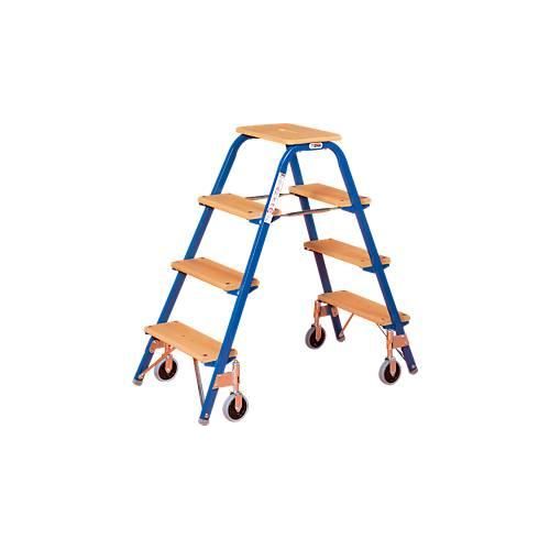 Roll-Tritt aus Leichtstahl®, 4 Stufen