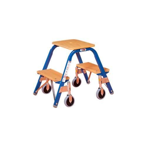 Roll-Tritt aus Leichtstahl®, 2 Stufen
