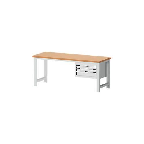 Werkbank cubio W-2077/11-2.37, lichtgrau