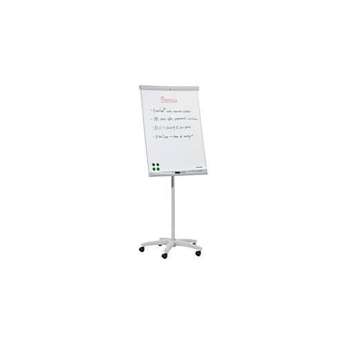 Flipchart Franken U-Act!Line mobil, 700x1000 mm, mit 5 Rollen, magnetisch, recycelt, hellgrau
