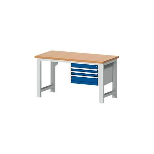 Werkbank cubio W-1577/11-237, enzianblau