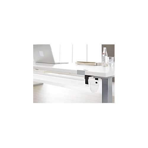 Schäfer Shop Select Kabelkanal, abklappbar, teleskopierbar im Bereich von 1024-1624 mm, Metall, weiß