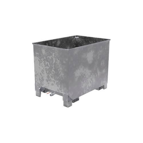 Behälter für Routenzüge Typ CS 80, 3-fach stapelbar, Inhalt 0,8 m³, bis 1000 kg, verzinkt
