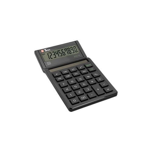 Tischrechner Twen Eco 10, solarbetrieben, 10-stelliges Display, MU- & GT-Funktion