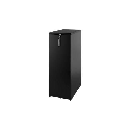 Hochcontainer Big Tower BEXXSTAR, 3 Regalfächer, links, abschließbar, B 400 x T 800 x H 1155 mm, schwarz