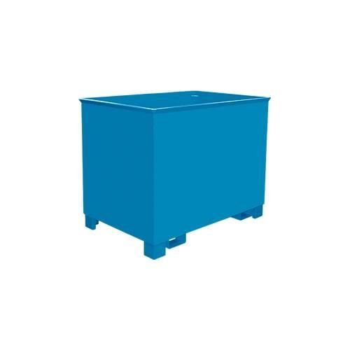 Behälter für Routenzüge Typ C 80, für Feststoffe, 3-fach stapelbar, Inhalt 0,8 m³, bis 1000 kg, lichtblau RAL 5012