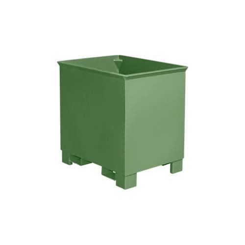 Behälter für Routenzüge Typ C 30, für Feststoffe, 3-fach stapelbar, Inhalt 0,3 m³, bis 500 kg, resedagrün RAL 6011