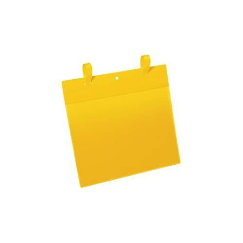 Dokumententaschen mit Lasche, B 297 x H 210 mm (A4 quer), 50 Stück, gelb