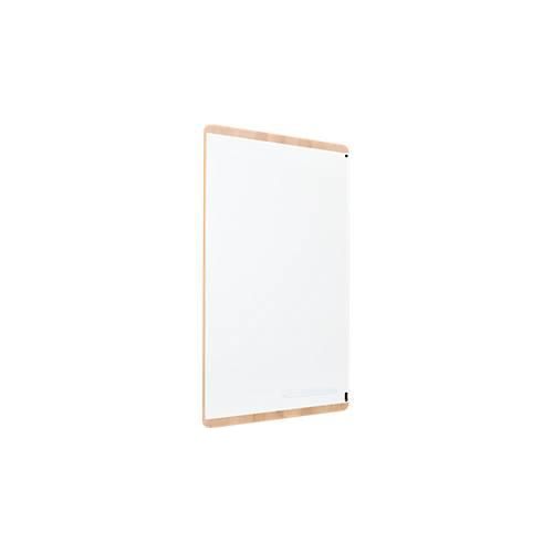 Whiteboard Rocada Natural Skinboard, magn.haftend, Hoch/Quer, Ablageschale, Stahl auf Holz, B 1000 x H 1500 mm