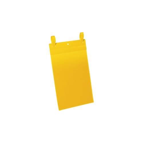 Dokumententaschen mit Lasche, B 210 x H 297 mm (A5 hoch), 50 Stück, gelb