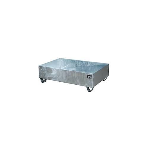 Stahl-Auffangwanne ohne Gitterrost, 1200 x 800 mm, verzinkt