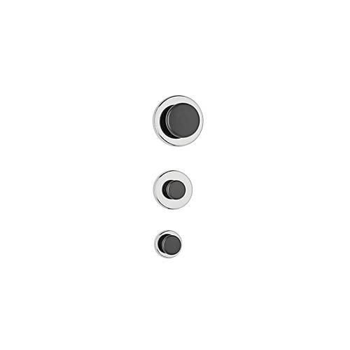 Magnet Maul, rund, mit Griffknopf, Ø 38 x T 24 mm, Haftkraft bis 5 kg, Stahl & Kunststoff, hellsilber, 1 Stück