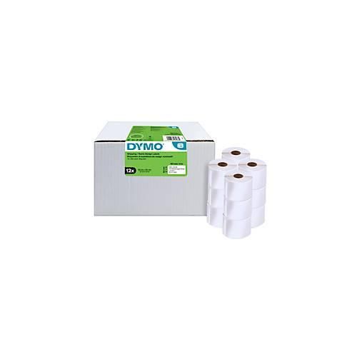 Versandetiketten Dymo® S0722420, 54 x 101 mm, für Internetmarken, permanenthaftend, Papier, weiß, 12 Rollen mit jeweils 220 Stück