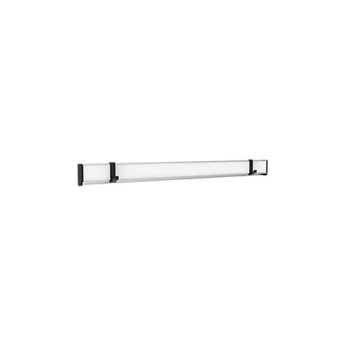 Multifunktionsklemmleiste MAULpro, inkl. 2 Multifunktionshaken, für Flipchartblöcke ab 11 mm Lochung, B 42 x T 15 x L 500 mm, Aluminium