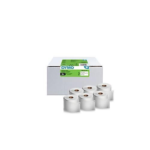 Versandetiketten Dymo® 2177565, extra groß, 102 x 210 mm, für Internetmarken, permanenthaftend, Papier, weiß, 6 Rollen mit jeweils 140 Stück