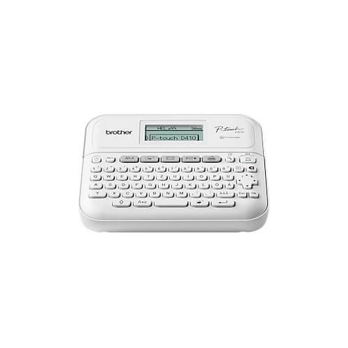 Beschriftungsgerät Brother PT-D410, Thermotransfer, für 3,5-18 mm breite Tz-Schriftbänder, 20 mm/Sek., USB, Tastatur