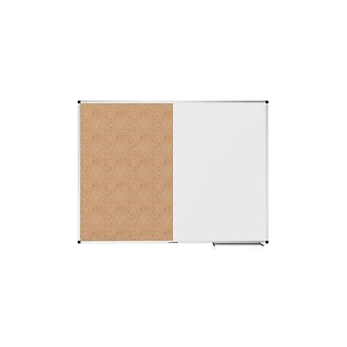 Kombiboard Legamaster UNITE, Pinboard & Whiteboard, B 1200 x T 12,6 x H 900 mm, lackierter Stahl & Naturkork, weiß & braun