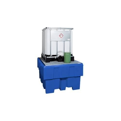 IBC Station PE Stellfl., mit Gitterrost verzinkt 1280x1660x860 mm