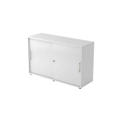 Schiebetürenschrank, 2 OH, B 1200 x T 400 x H 748 mm, lichtgrau