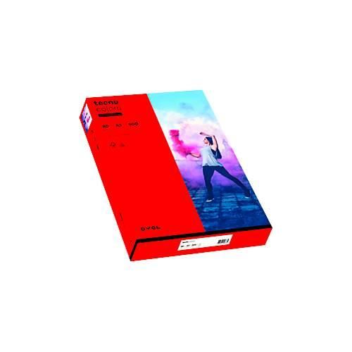 Farbiges Kopierpapier tecno colors, DIN A3, 80 g/m², intensivrot, 1 Paket = 500 Blatt