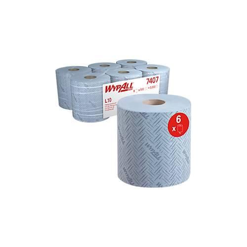 WYPALL* Wischtuch L-10 EXTRA + Zentralentnahme RCS, aus Airflexmaterial, 2400 Tücher, 1-lagig, blau