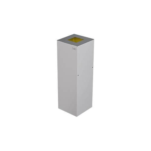 Abfalleimer Alicante, 45 L, selbstlöschend, weiß/alu