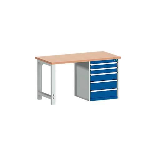 Werkbank W-1577/11-2.34, enzianblau RAL 5010