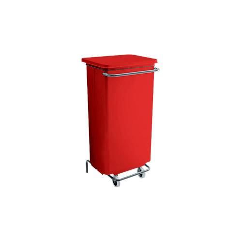 Abfallbehälter Conticolor, mit Pedal, Inhalt 110 Liter, rot