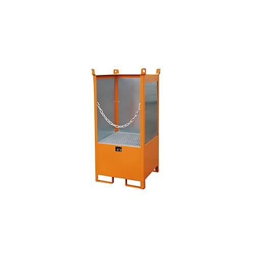 Bauer Fass-Stapelpalette, Auffangvolumen 210 L, orange