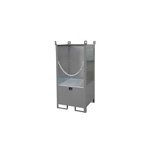 Bauer Fass-Stapelpalette, Auffangvolumen 210 L, grau