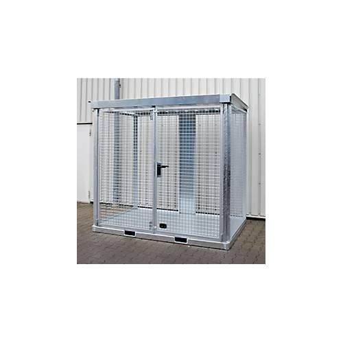 Bauer, Gasflaschen-Container, TYP GFC-E, H 2260 x B 1575 x T 2535 mm, Tränenblechboden