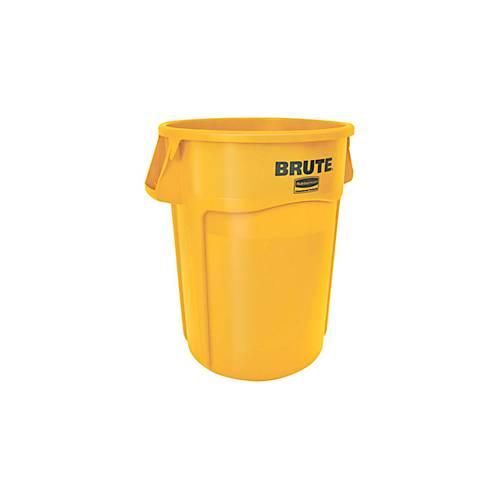 Abfallbehälter rubbermaid Brute, 166,5 l, rund, UV-Blocker, L 612 x B 717 x H 796 mm, Polyethylen, gelb