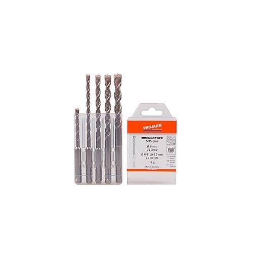 Hammerbohrer-Set PROJAHN SDS-plus ECO, 5-tlg., für Beton/Mauerwerk/Naturstein, Ø 6-12 mm