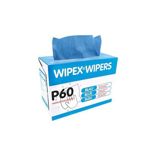 Reinigungstücher WIPEX®-WIPERS, Z-Faltung, universell in der Industrie einsetzbar, Tuchgröße ca. 230 x 420 mm, blau, Box mit 125 Tüchern