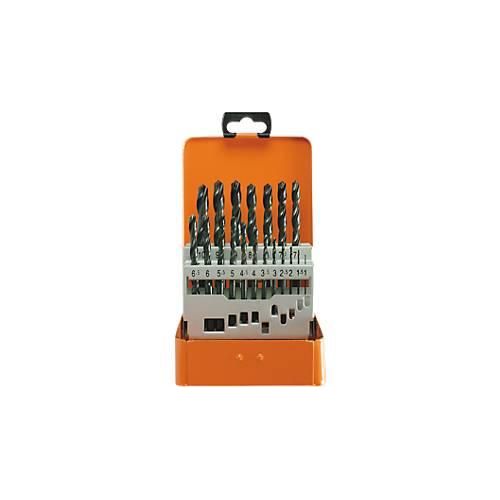 Spiralbohrer-Set Projahn BASIC, 19 kurze Spiralbohrer, in Metallkassette